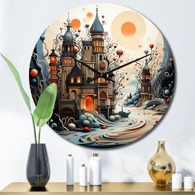Dreamy Castle II Metal Wall Clock