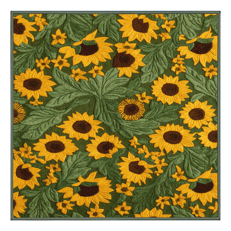  Tapis lavable lavable Microgreen, Carré 5 pi