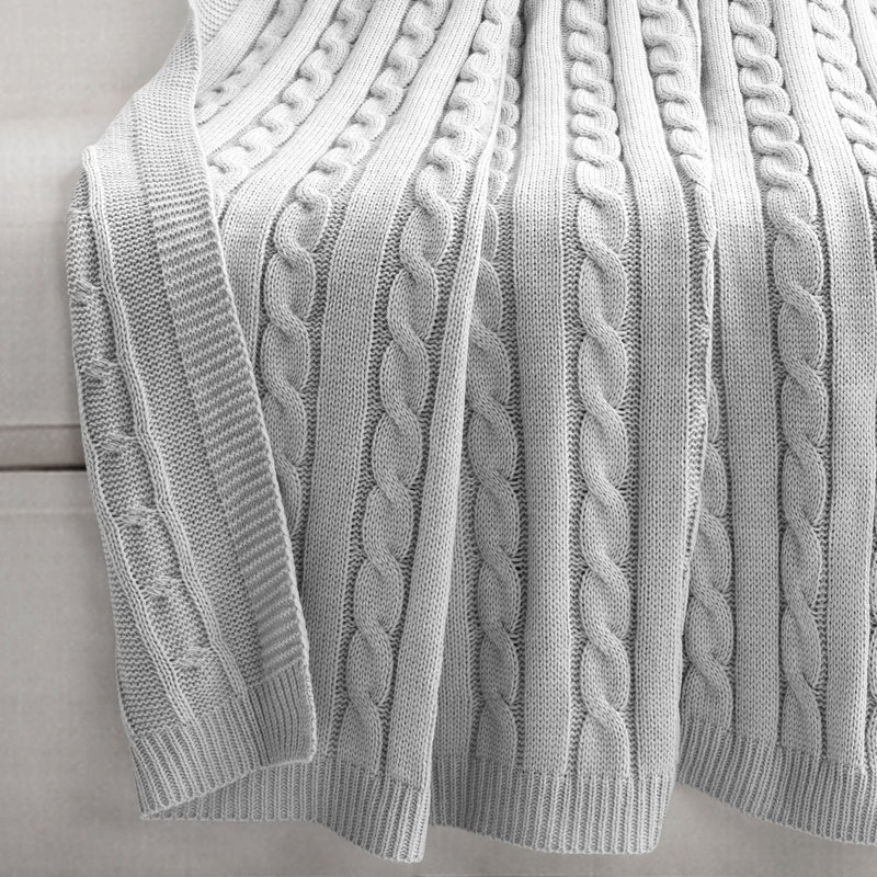 Jeté Paisely Soft, Gris clair