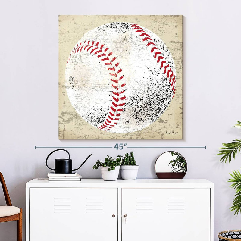 Une balle de baseball rétro, H 33 po x l 33 po