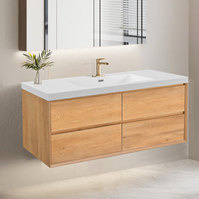 48 Inch Floating Wall-Mounted Bahtroom Vanity With Single Sink