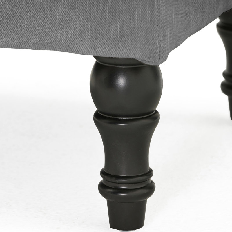 Revêtement gris avec capitonnage à boutons, élément de salon moderne, 18 po x 28,5 po 17,88 po, assemblage requis, revêtement élégant 17,76 28,62 17,88 po, requis