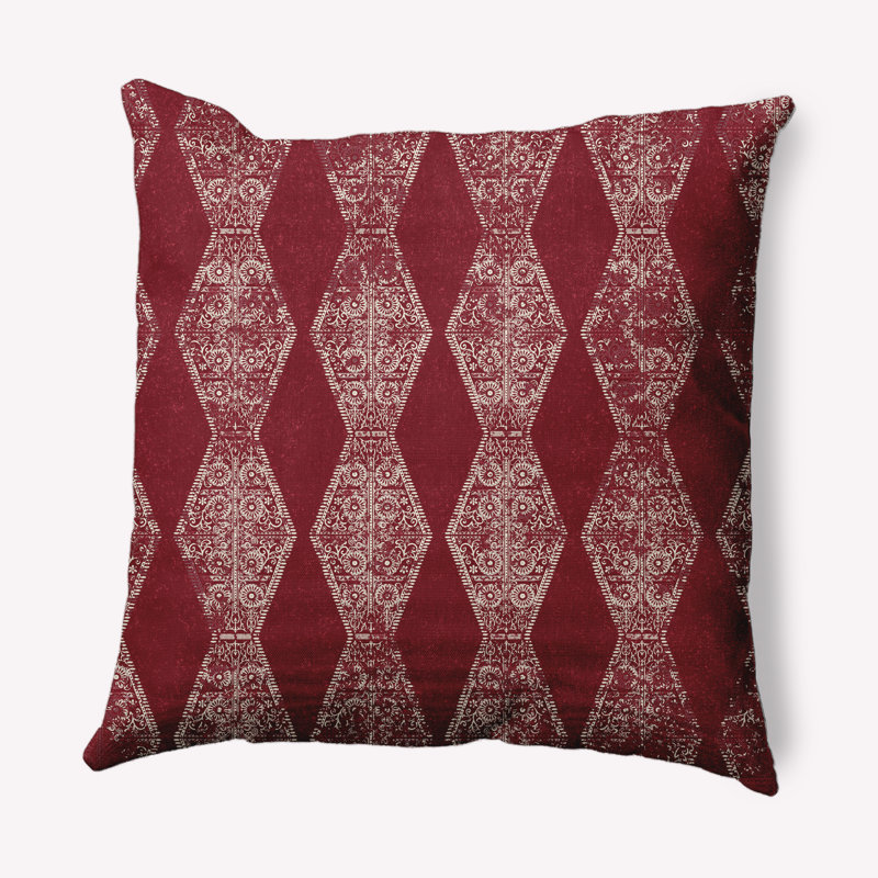 Housse de coussin d'extérieur carré Pyramid, 20 po x 20 po, Rouge foncé