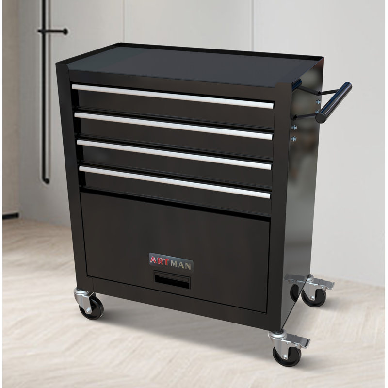 Commodes pliantes 4 tiroirs Abdera Removale l 24,26 po, Bleu