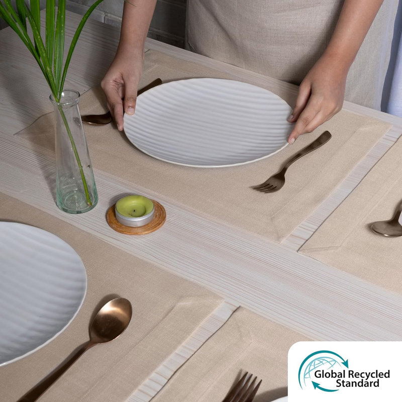 D'Moksha Homes Mitered Corner Placemats, Natural