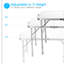 Table pliante portative réglable 35,5 po