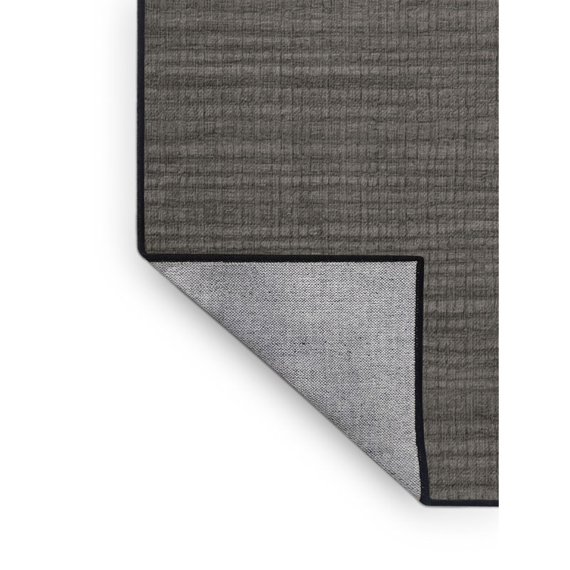 Machine Washable Solid Black Area Rug, Rectangle 2' x 3'