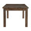 Table de salle à manger classique en bois d'hévéa massif 1 pièce