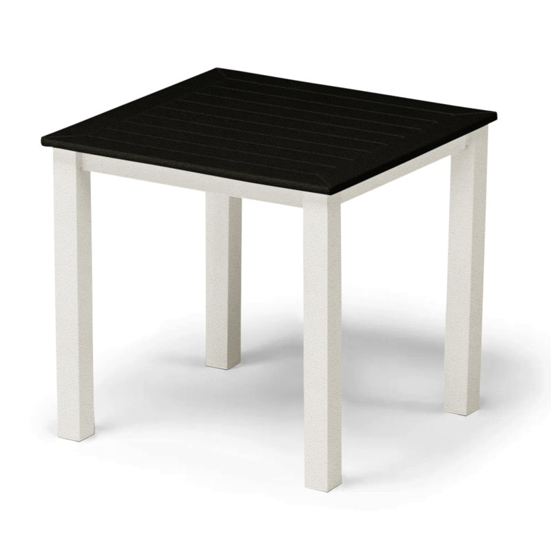 Table d'appoint Robinett, Noir P70, Neige texturée