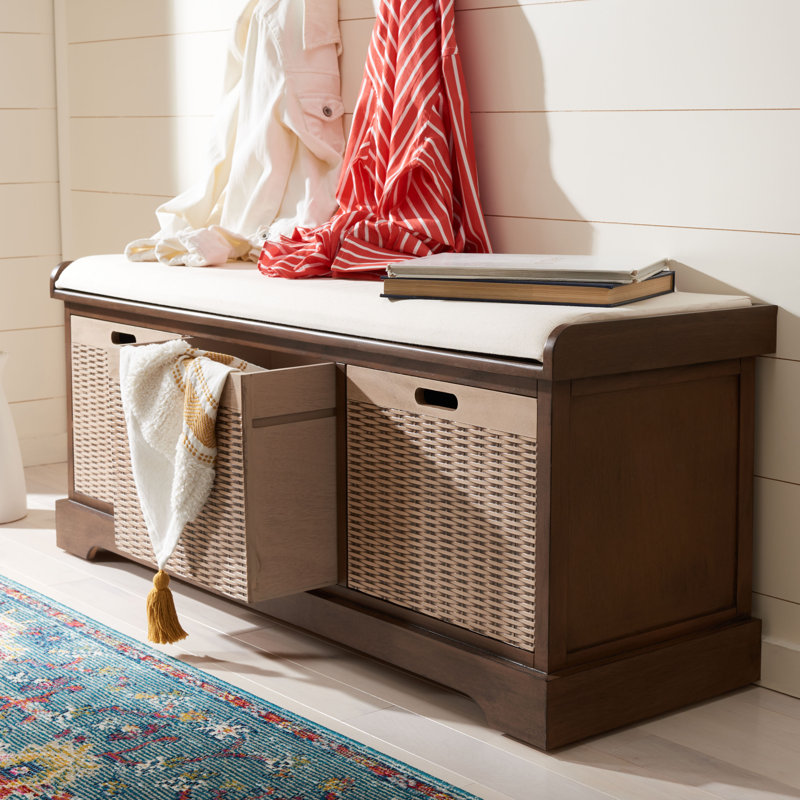 Banc de rangement à tiroirs Khloe, Brun
