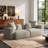 Boneless 2-Piece Upholstered Corduroy Modular Sectional Sofa – Fully Compressed, No Assembly Required-101043267