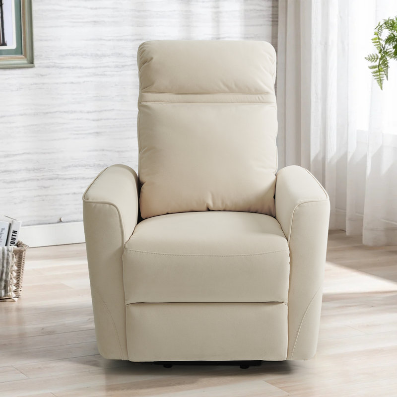 Fauteuil de massage inclinable électrique, Acrylique beige