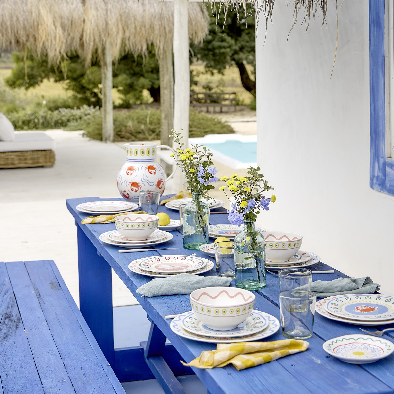 Summer Bliss 8.75'' Stoneware Salad Or Dessert Plate , Set of 6