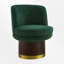 Fauteuil d'appoint pivotant, fauteuil demi-tonneau rembourré-925712649