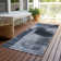 Machine Washable Indoor/Outdoor Chantille ACN1114 Navy Rug