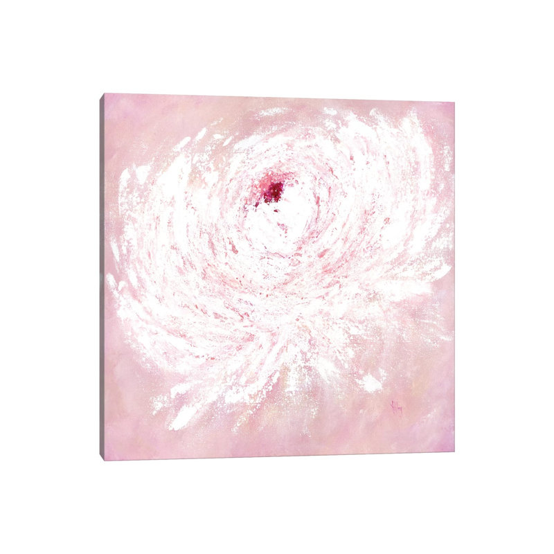 Pink Peony by Ashley Bradley - Print on Canvas, 45.72 cm H x 45.72 cm W x 3.175 cm D, Wrapped Canvas