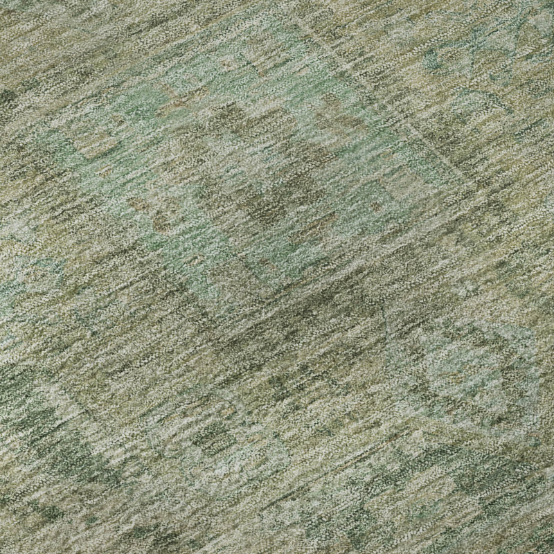 Premium Machine Washable Lubbers AMF1743 Global Rug, Rectangle 1'8" x 2'6"
