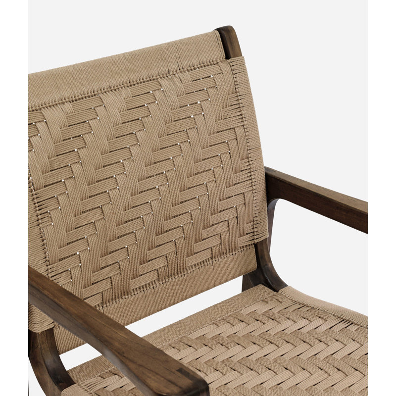 Amador Arm Chair, Coffee/Khaki Basket Cord