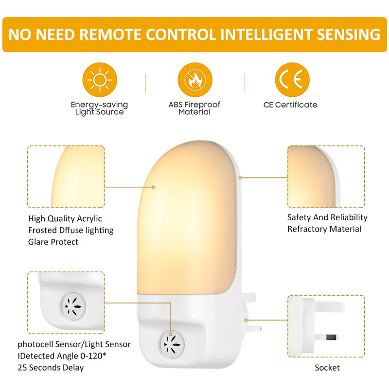 Suzzane Night Light, White/Yellow