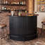 Table de bar à 4 niveaux, table de bar moderne de 119 cm (47 pouces) de hauteur comptoir, meuble bar en forme d'arc avec repose-pieds en métal