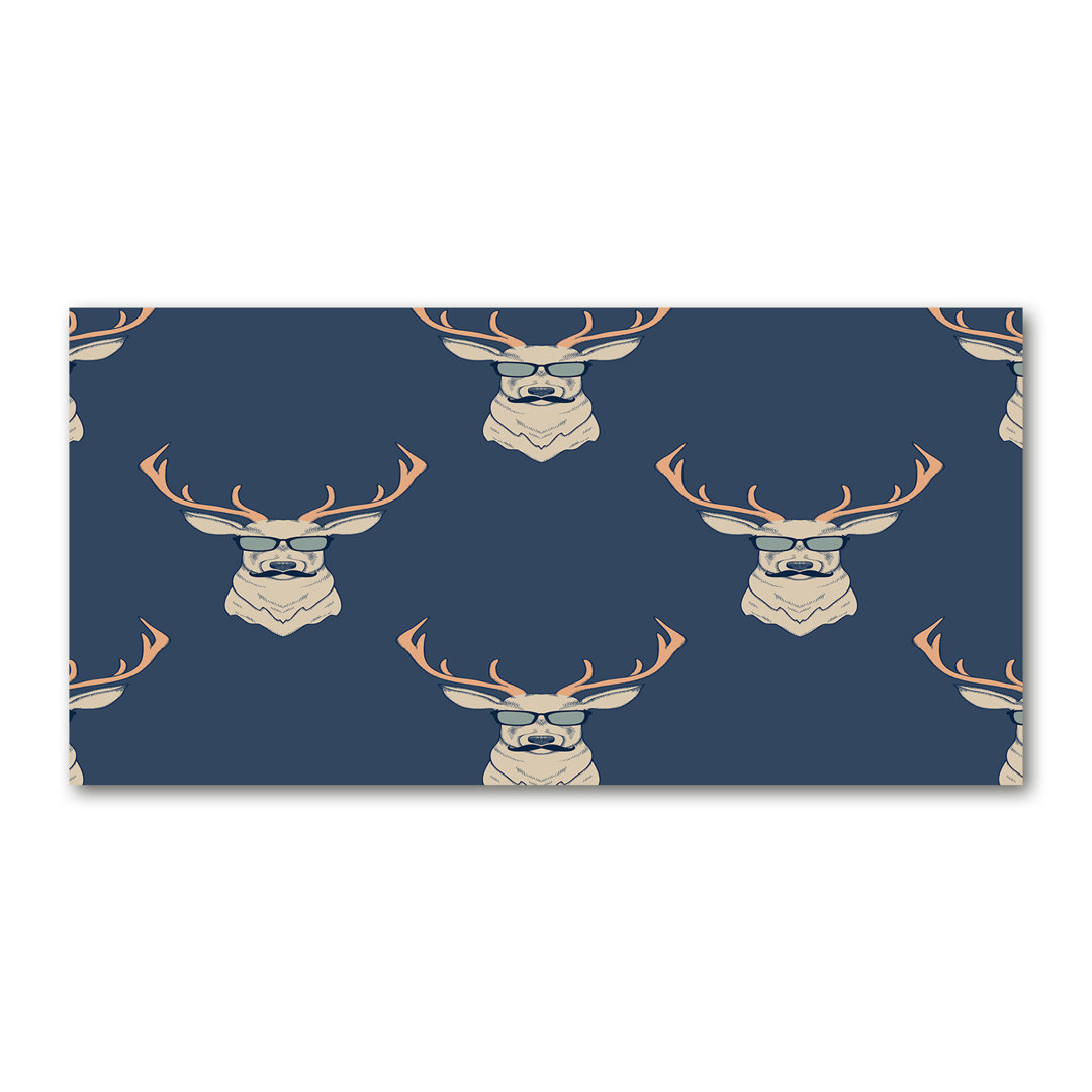 Leinwanddruck - Wandkunst - Drucke auf Leinwand - 120X60 Bildmotiv: Hipster Deer