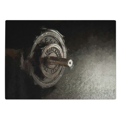 Glass Dumbbell Weight Chopping Board