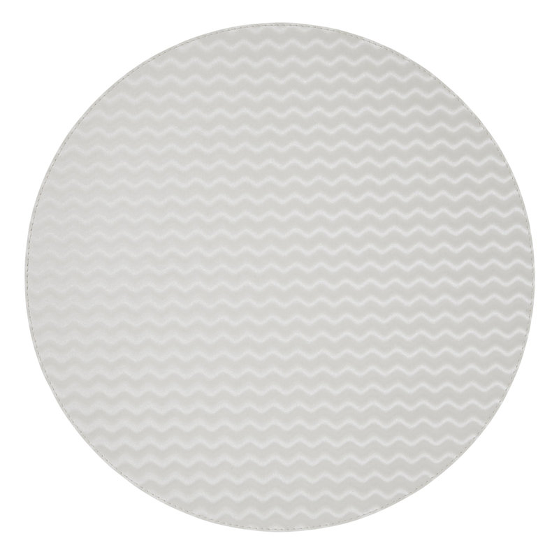 Tilde Vinyl Round Placemats, Pink/Pearl