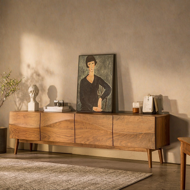 Meuble télé moderne de style nordique, 86.61"