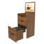 3-In-1 Vanity Desk With Lighted Mirror And Stool, Flip Top Makeup Table, Compact Storage For Bedroom, Bathroom, Dressing Room