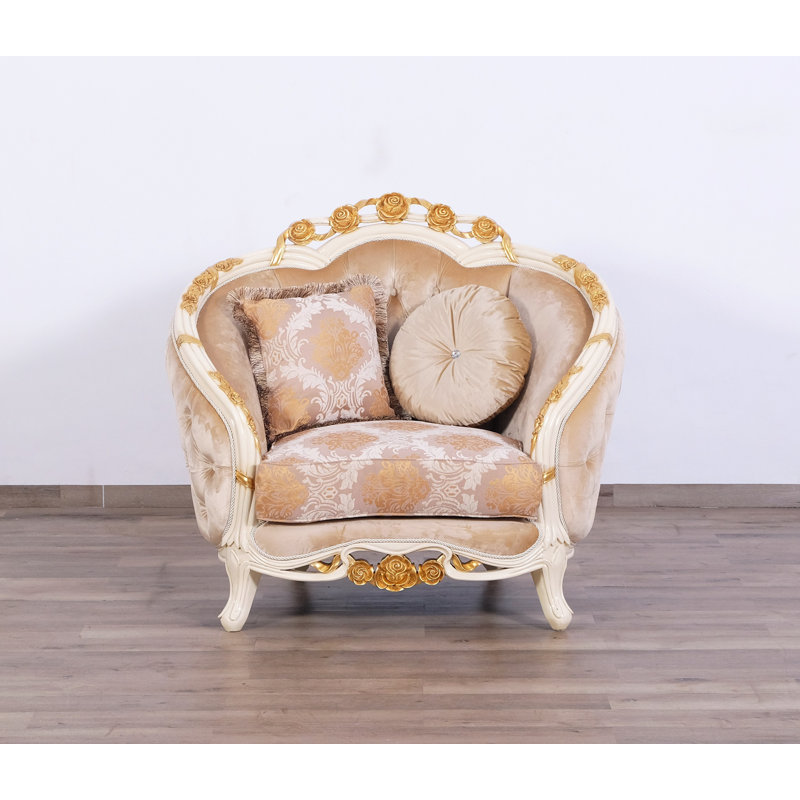 Valentine Armchair, Beige Polyester