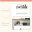 Range-chaussures H 46 po, une tablette de rangement ouverte, deux tiroirs de rangement internes, deux portes