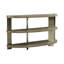 Table de canapé Euzelia avec pieds en métal et tablettes ouvertes