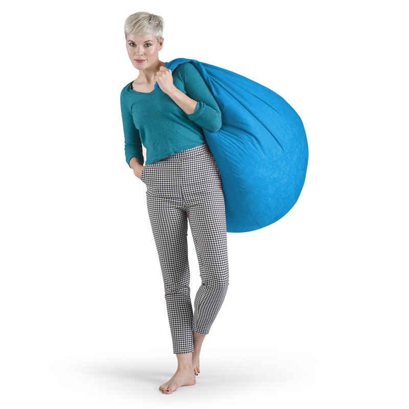 Breeze Microfiber Bean Bag Shell, Blue Polyester