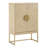 Martelli 2-Door Manufactured Wood and Iron Accent Cabinet with Adjustable Shelves