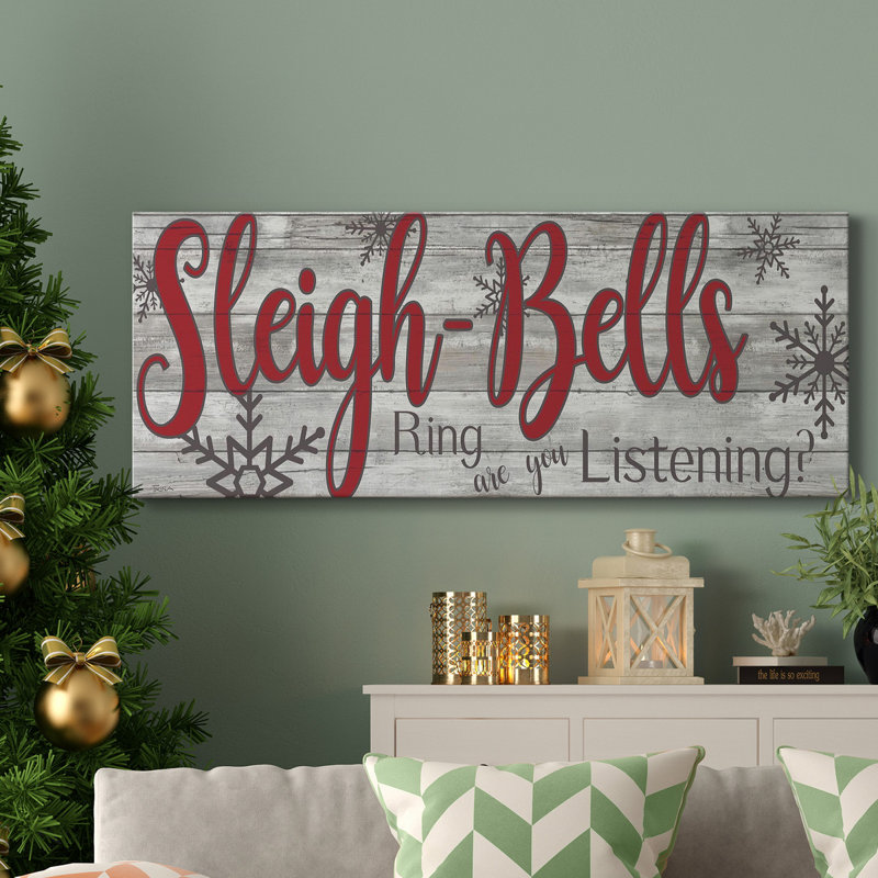 Sleigh Bells - Reproduction sur toile tendue, H 8 po x l 20 po x P 1 po