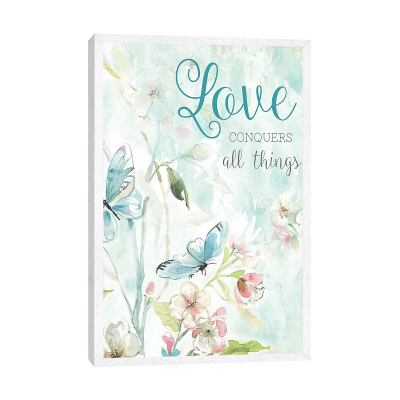 Love Conquers by Carol Robinson - Print on Canvas, White Framed, 66.04 cm H x 45.72 cm W