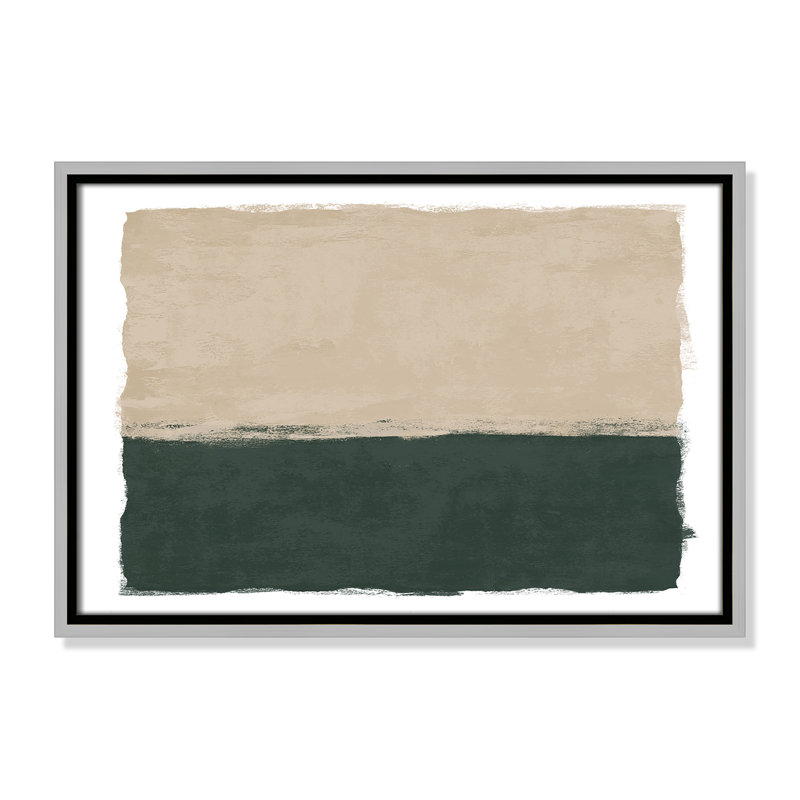 «Emerald Forest II - Landscape Version Print» par Natalie Carpentieri, Toile avec cadre, Flottant argent