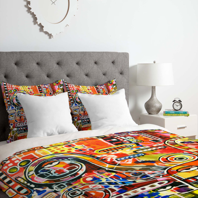 Robin Faye Gates Polyester Abstract Duvet Cover, King Duvet Cover + 2 King Shams