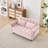 55" Two Seater Pull Out Sofa Bed, Adjustable Backrest With USB Ports, Two Side Pockets-1450892363