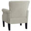 Chaise d'appoint moderne en polyester, revêtement crème pour la maison ou la chambre à coucher