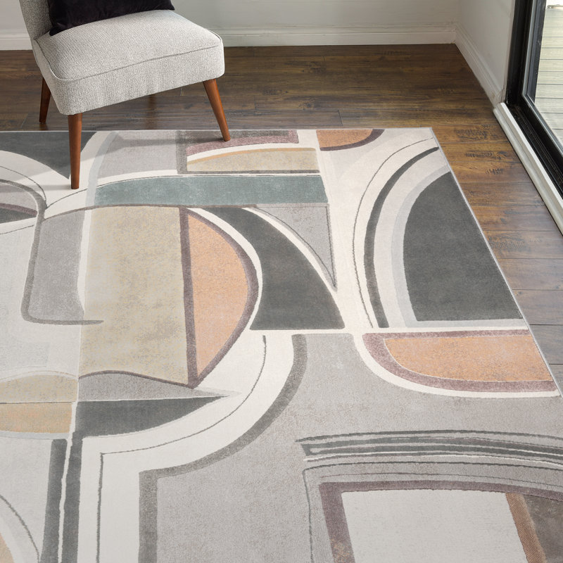 Blayne 8' x 10' Multicolor Geometric Polypropylene Area Rug