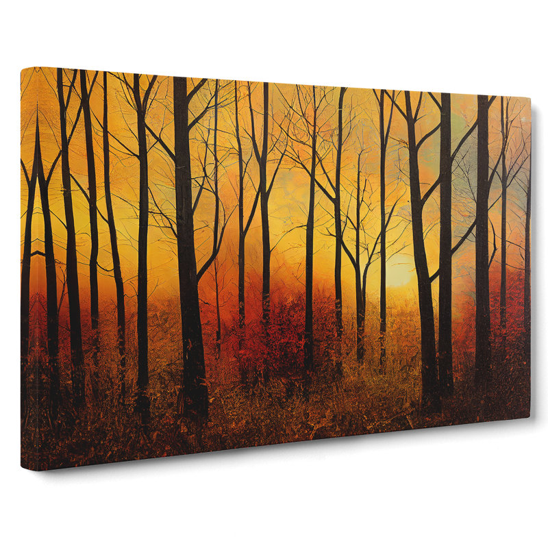 Autumn Forest At Sunset Vol.4 - Wrapped Canvas, 35cm H x 50cm W