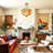 3-light Dimmable Tiffany Style Sunflower Chandelier， Semi-flush Ceiling Light With Bulbs