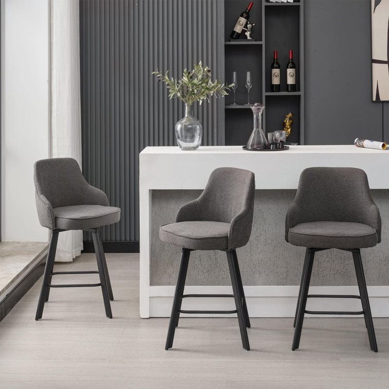 Bar Stools Set of 2/3/4, 26/30" Swivel High Back Stools