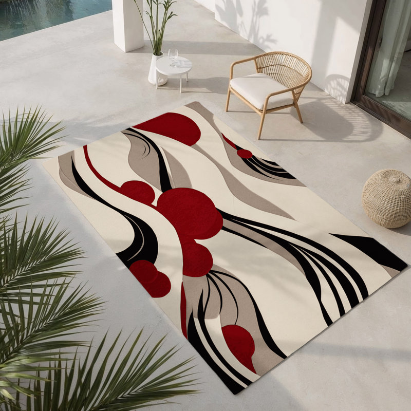 Tapis intérieur et extérieur Serene Prime Flow, Rectangle 5 pi x 7 pi