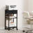 Printer Stand With Storage, Small Rolling Printer Table For Home Office, 3-Tier Printer Cart With Wheels, Modern Industrial Nightstand With Drawer, Side Table