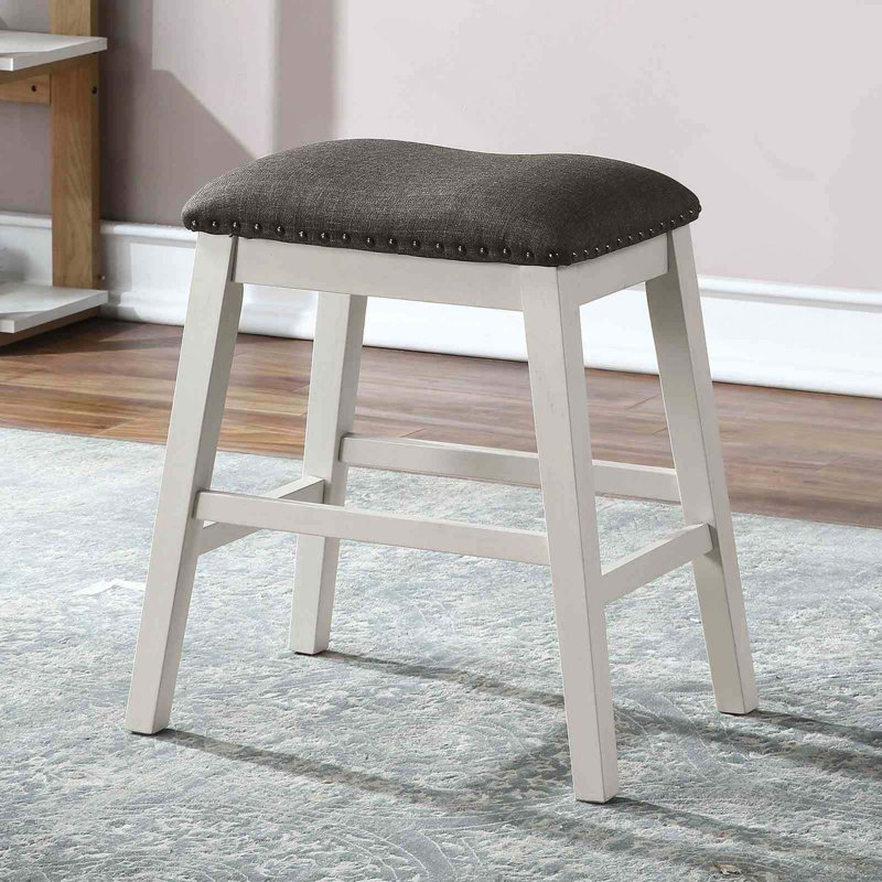 Ensemble de salle à manger à hauteur de comptoir 7 pièces de style transitionnel, table de salle à manger en bois avec base de rangement à tablettes et 6 tabourets