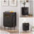 Ebern Designs Storage Anetha, 22" X 35" Buffet Anetha With Storage, Black Sideboard With Flip-Up Door & 2 Drawers, Wood Coffee Bar Entryway Storage For Living Room, Bedroom, Kitchen