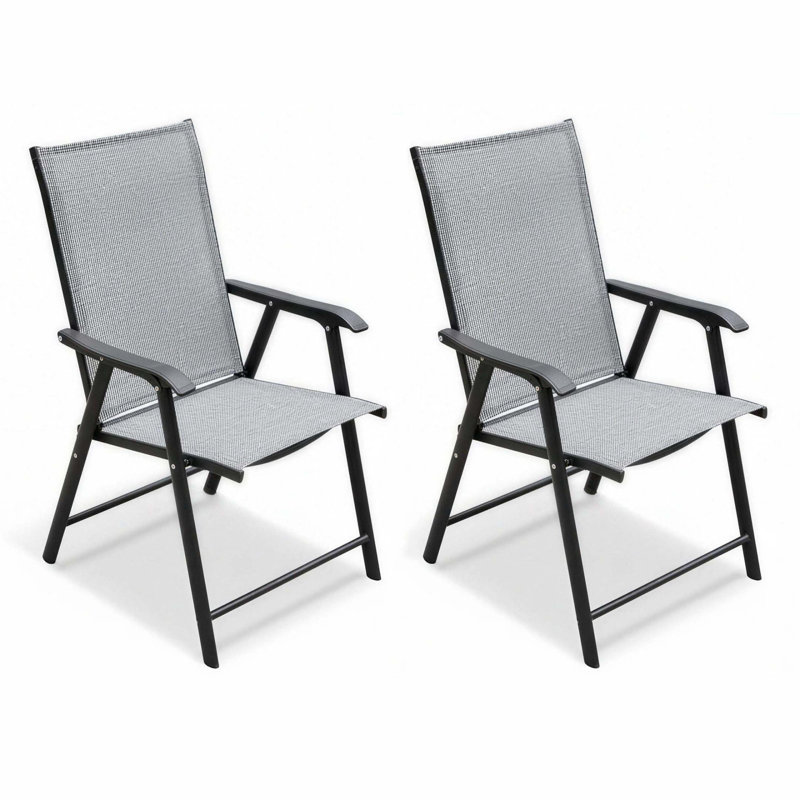 Chaises de salle à manger en acier durables, conception pliable moderne pour l'extérieur