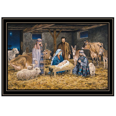 Décor 4u: Splendide art mural de chambre à coucher Image de la Nativité. 30 po x 21 po x 1 po. 8 lb. Fini décoloré. Ornement de qualité artisanale.